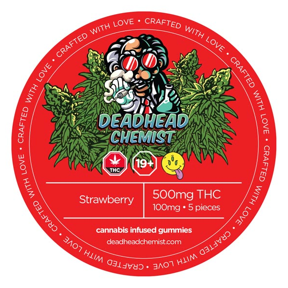 Deadhead Chemist 500MG THC Strawberry Gummy