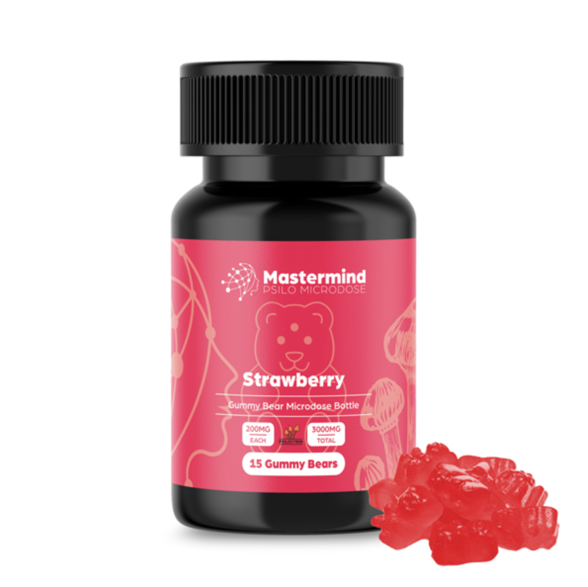 Buy Mastermind Psilo Magic Mushroom Gummy Bear Microdose – 3000MG ...