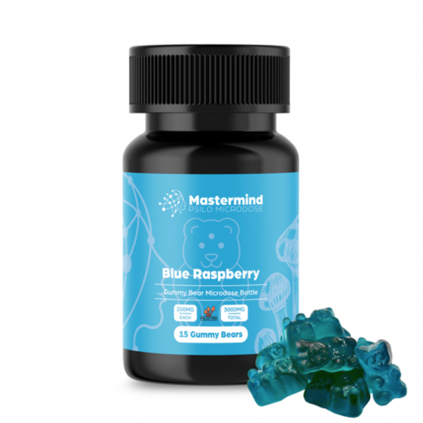 Mastermind Psilo Magic Mushroom Gummy Bear Microdose – 3000MG – Blue Raspberry