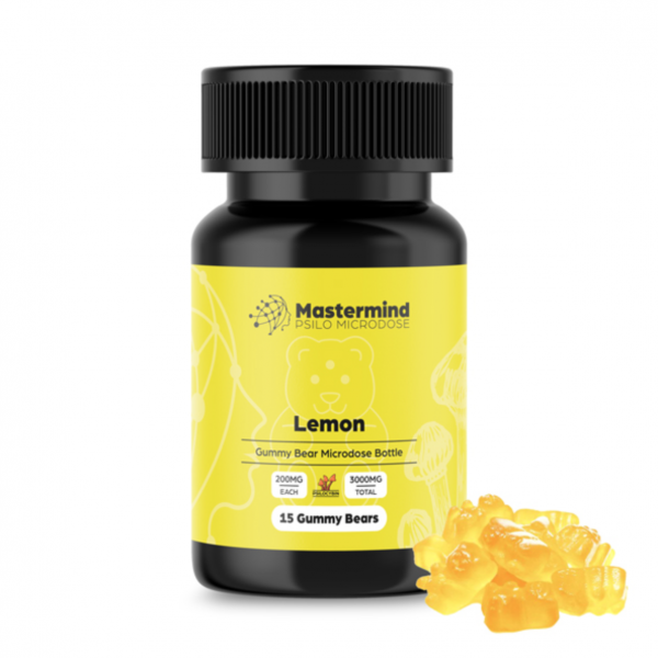 Mastermind Psilo Magic Mushroom Gummy Bear Microdose – 3000MG – Lemon