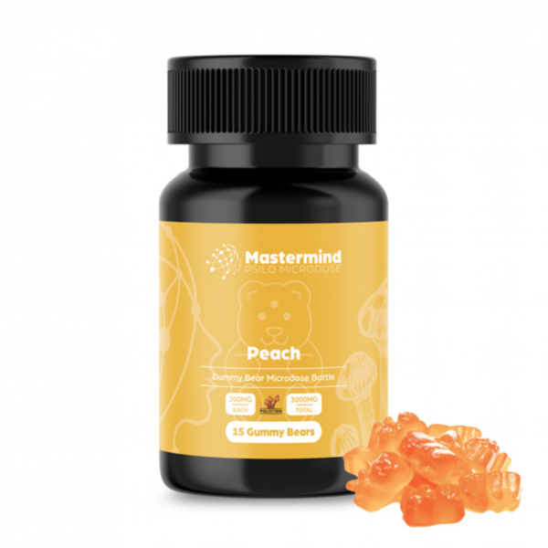 Mastermind Psilo Magic Mushroom Gummy Bear Microdose – 3000MG – Peach