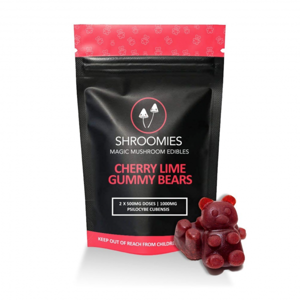 Shroomies Cherry Lime Gummy Bears 1000MG