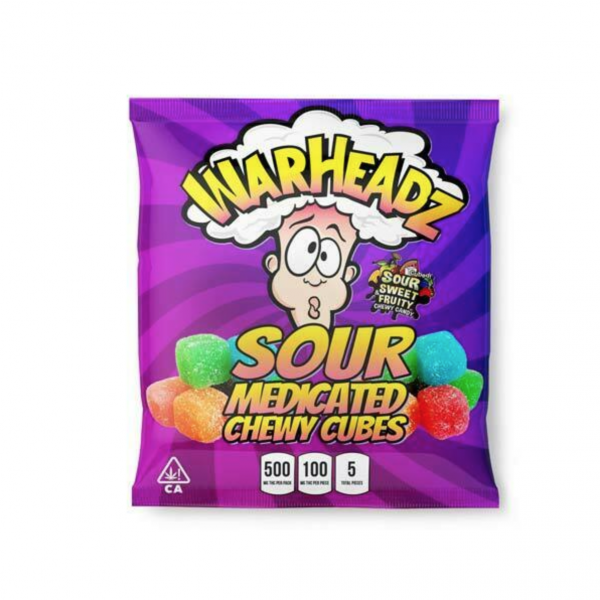 Warheadz Sour Chewy Cubes 500MG THC