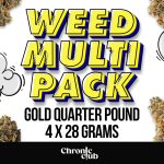 Weed Multi Pack – Gold Quarter Pound – 4 x 28g